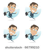 running business man cartoon in ...