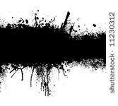 grunge banner with an inky...