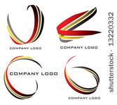 set of four company logos in...