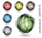 scribble balls with colour...