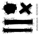 black ink splat with roller...