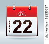 good friday calendar icon with...