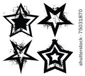 black and white grunge star...