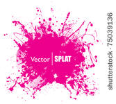 grunge halftone ink splat with...