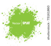 grunge green ink splat with...
