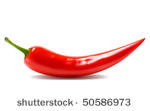 red hot chili peppers on white...