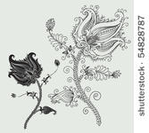 vector ornament in flower style