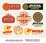 the set of pizza signs