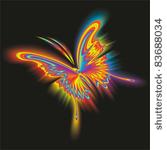 abstract butterfly. vector.