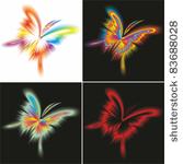 abstract butterfly. 4 species....