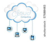 cloud computing concept. client ...