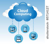 cloud computing concept. client ...