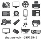 device icons. black white