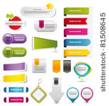 stickers and banners set
