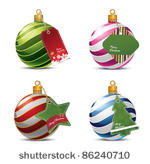 christmas balls with price tags