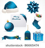 christmas icons. vector