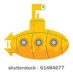 yellow submarine  vector...