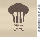 restaurant menu retro poster