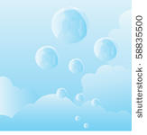 air bubbles  rise in the cloudy ...