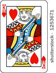 king of hearts from deck of...