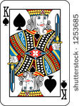 king of spades from deck of...