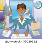 illustration of multi tasking...