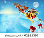 an illustration of santa in his ...