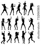 silhouettes of sexy beautiful...
