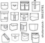 set of pockets outlines