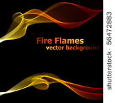 abstract fire flames vector...