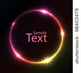 colorful glowing circle vector...