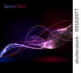 colorful abstract light wave...