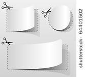 blank white advertising coupon...