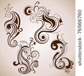 vintage floral design vector...