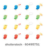 tweeting birds icon set 19  ...