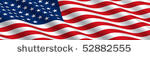 american flag in the wind
