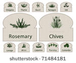 labels herbs paper