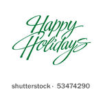 happy holidays vector lettering