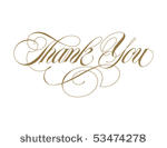 thank you vector lettering