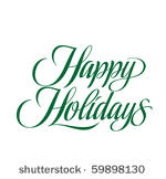 happy holidays vector lettering