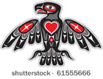 eagle in native art style with...