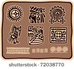 vector set of mexican design...
