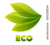 eco logo   green leaves
