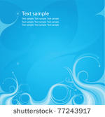 abstract vector blue swirl...