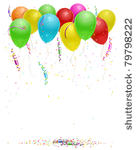 vector balloons background with ...
