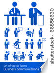 set informational business icon ...