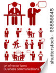 set informational business icon ...