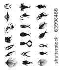 icons of fishes. vector...