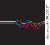 abstract layout with wavy lines ...