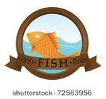 gold fish logo. vector...